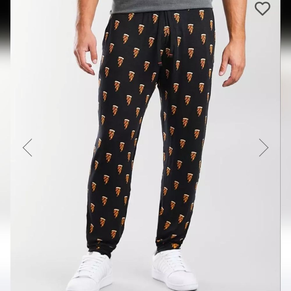SAXX Snooze Pants for Men Black Pizza Bolt jo gger size Medium